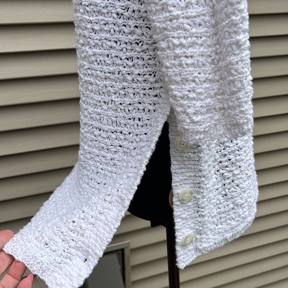 J Jill 100% cotton white sweater size small - Picture 4 of 9